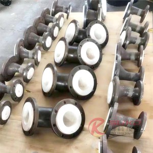 Custom PTFE-Lined Steel Pipe for Corrosive Chemical Service