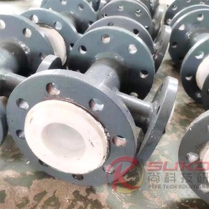 Custom PTFE-Lined Steel Pipe for Corrosive Chemical Service